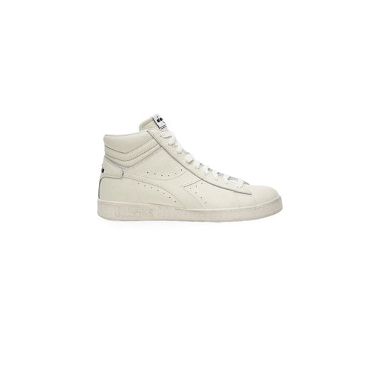 White Synthetic Leather Sneaker