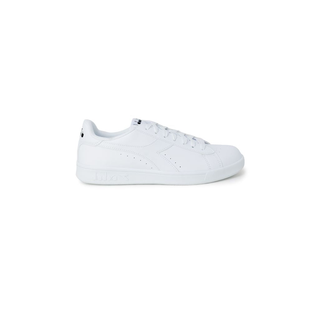 White Synthetic Leather Sneaker