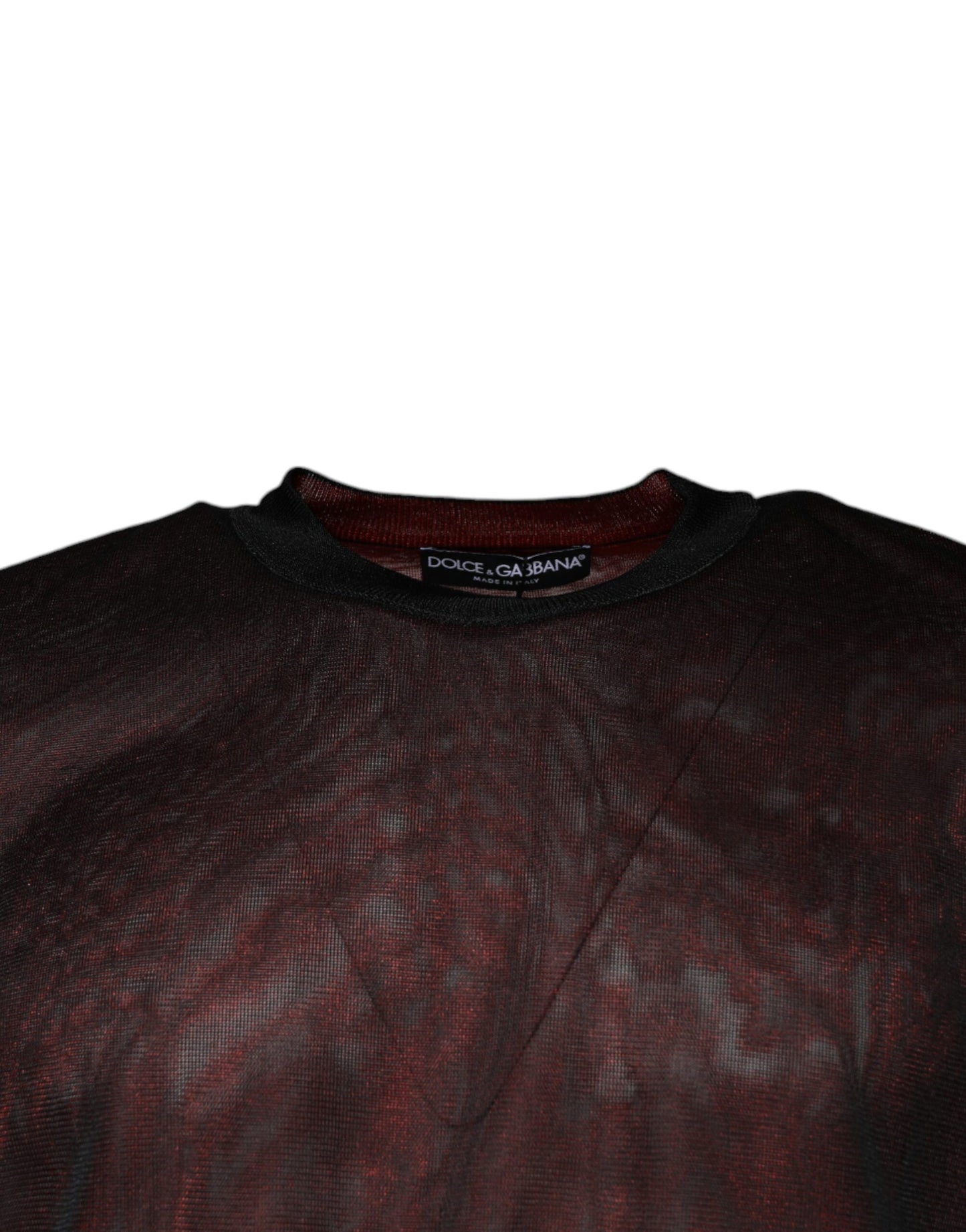 Maroon Polyester Crew Neck Pullover Sweater