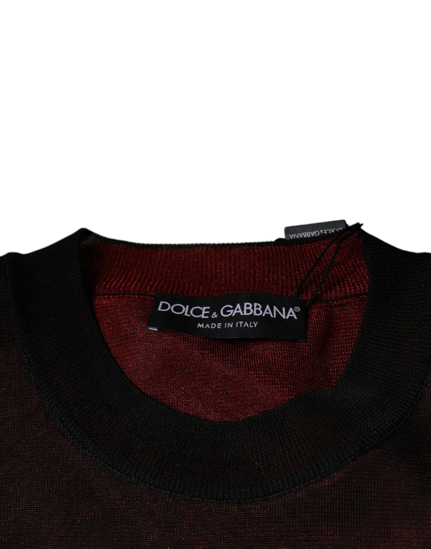 Maroon Polyester Crew Neck Pullover Sweater