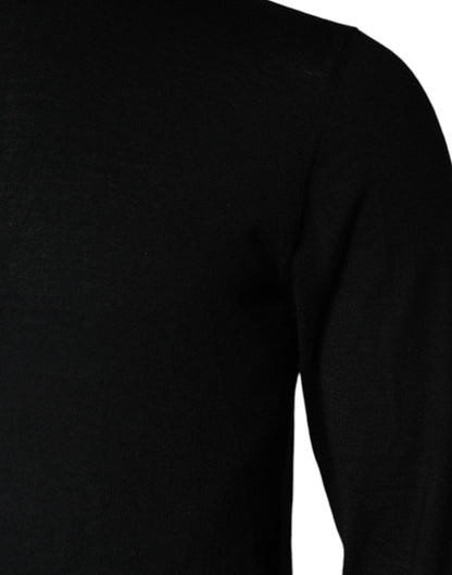 Black LongSleeve Turtleneck Pullover Sweater