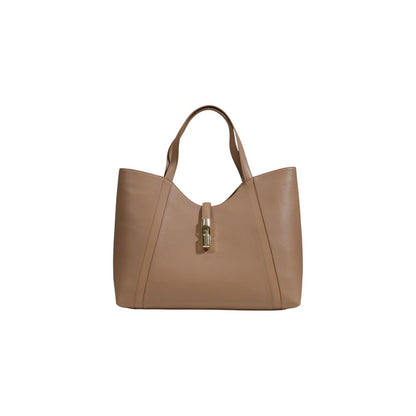 Beige Leather Handbag