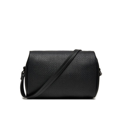 Black Synthetic Leather Handbag