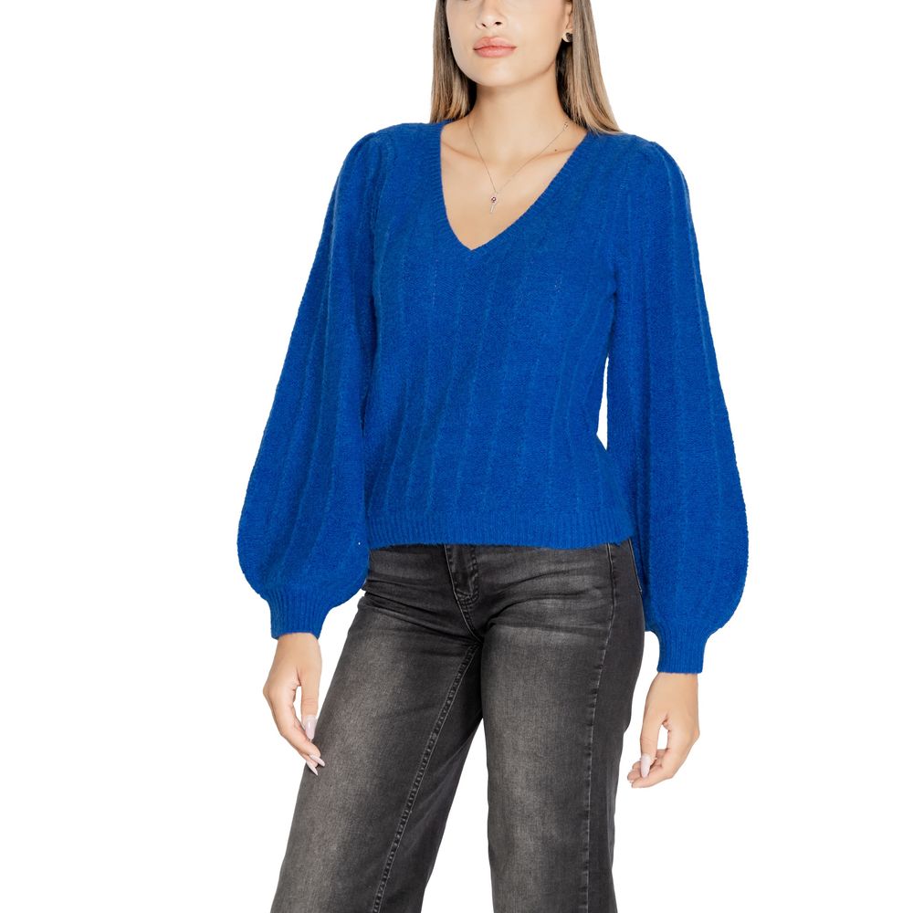 Blue Polyester Sweater