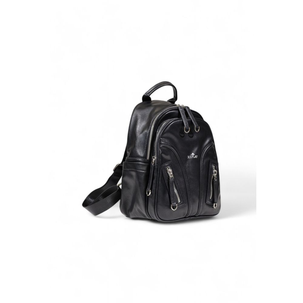 Black Polyester Backpack