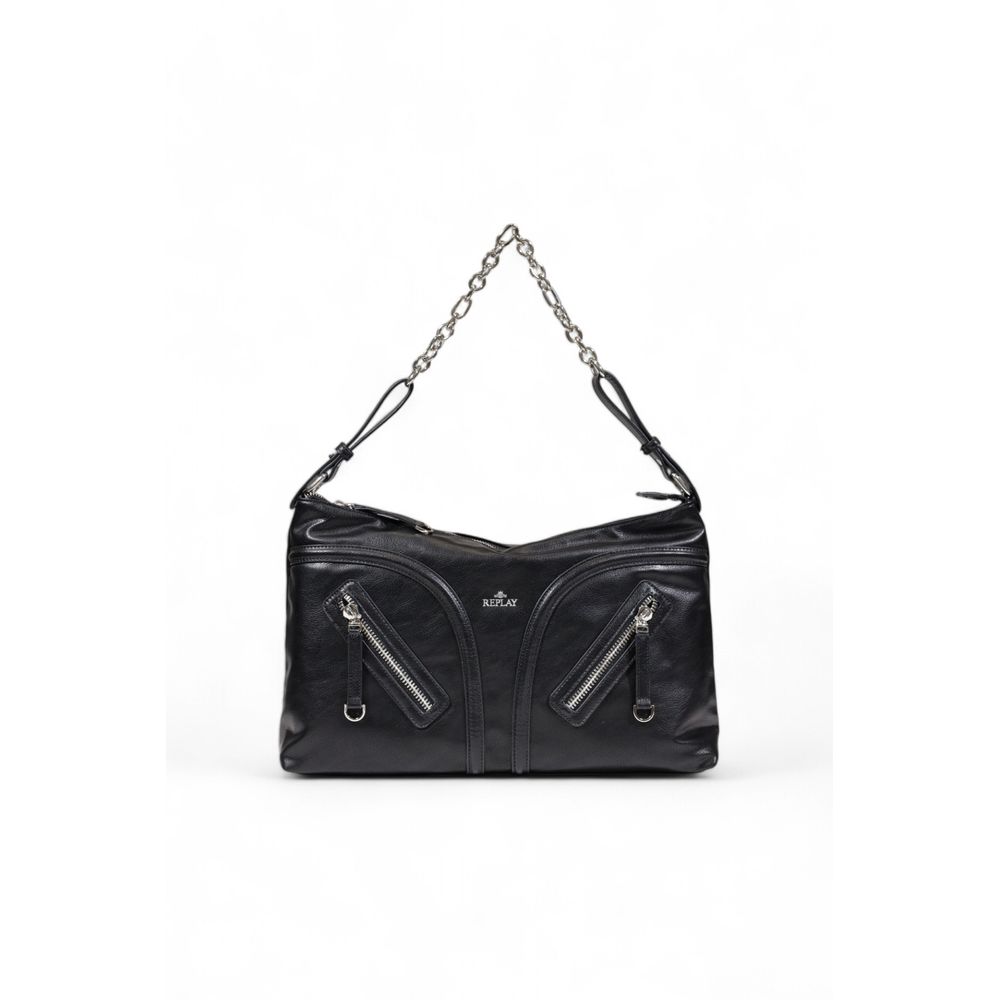 Black Polyester Handbag