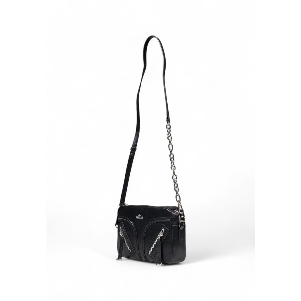 Black Polyester Handbag