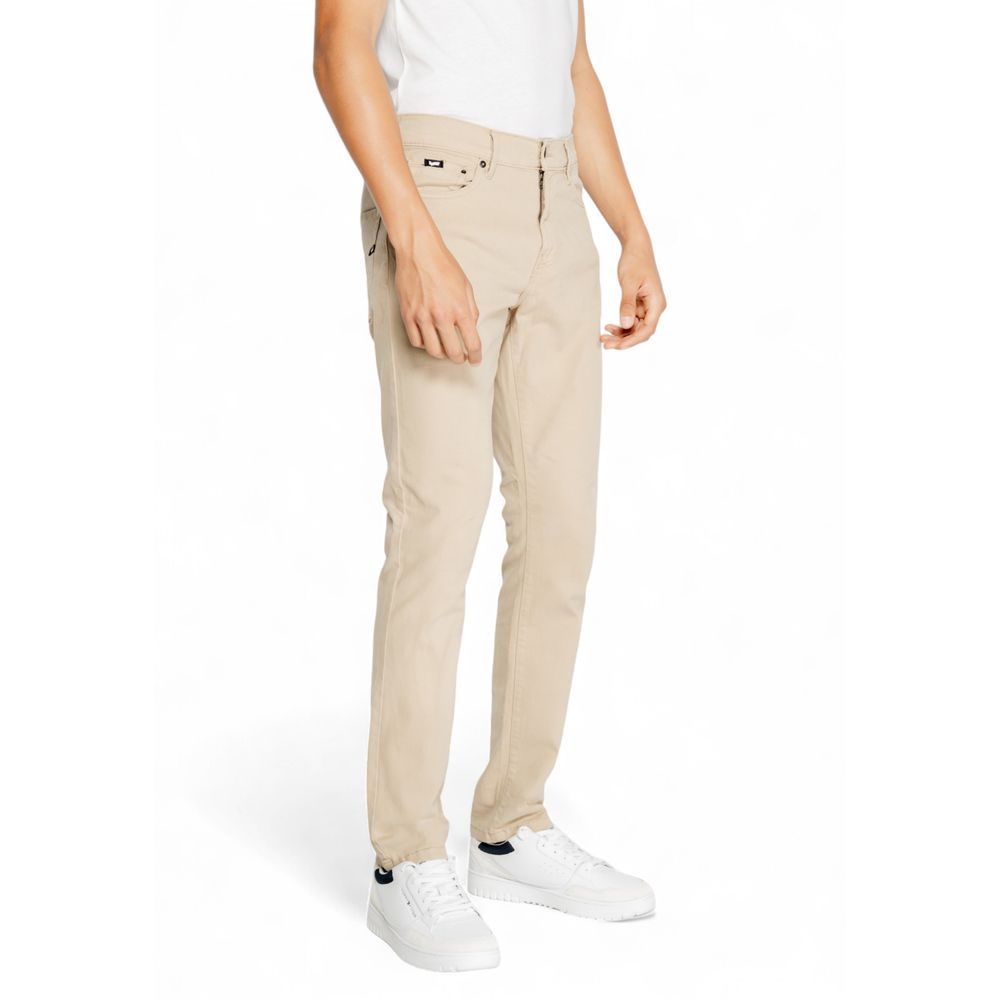 Beige Cotton Jeans & Pant