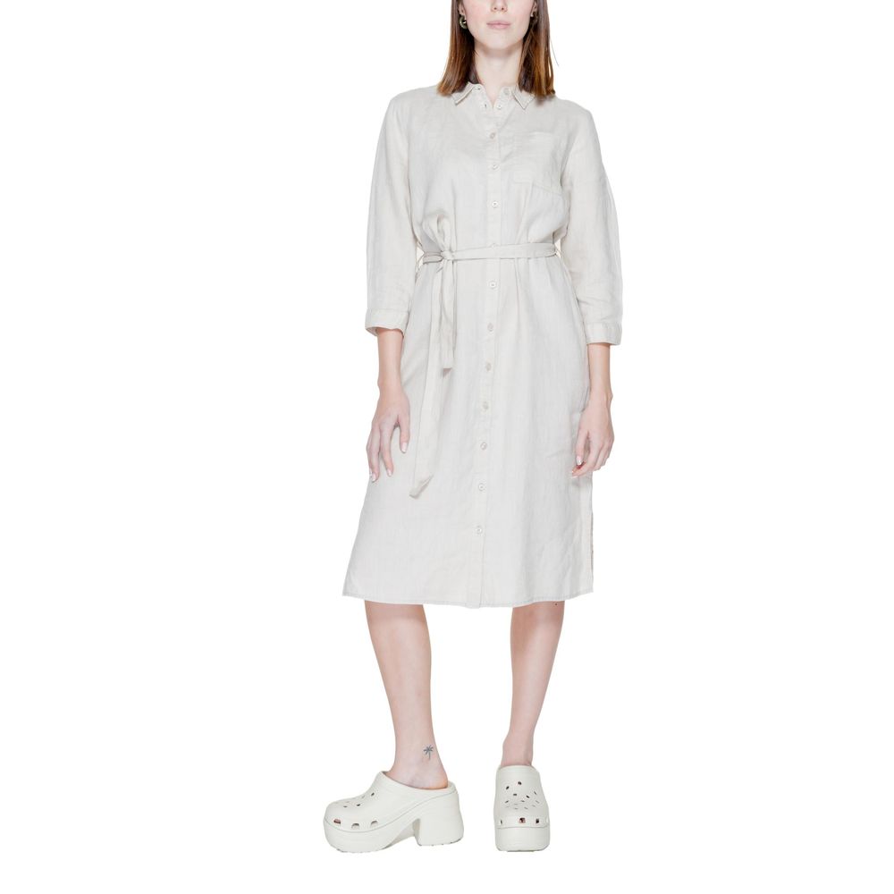 Beige Linen Dress