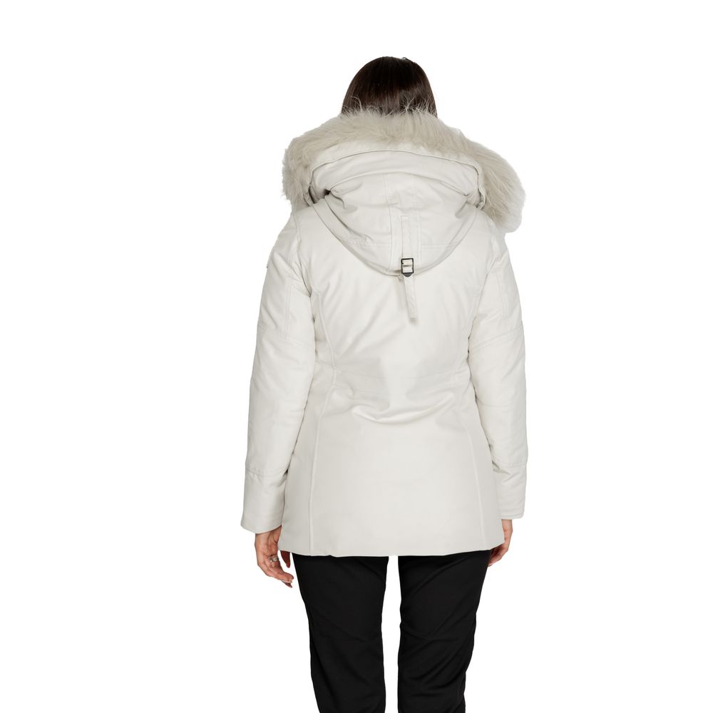 White Polyester Jackets & Coat