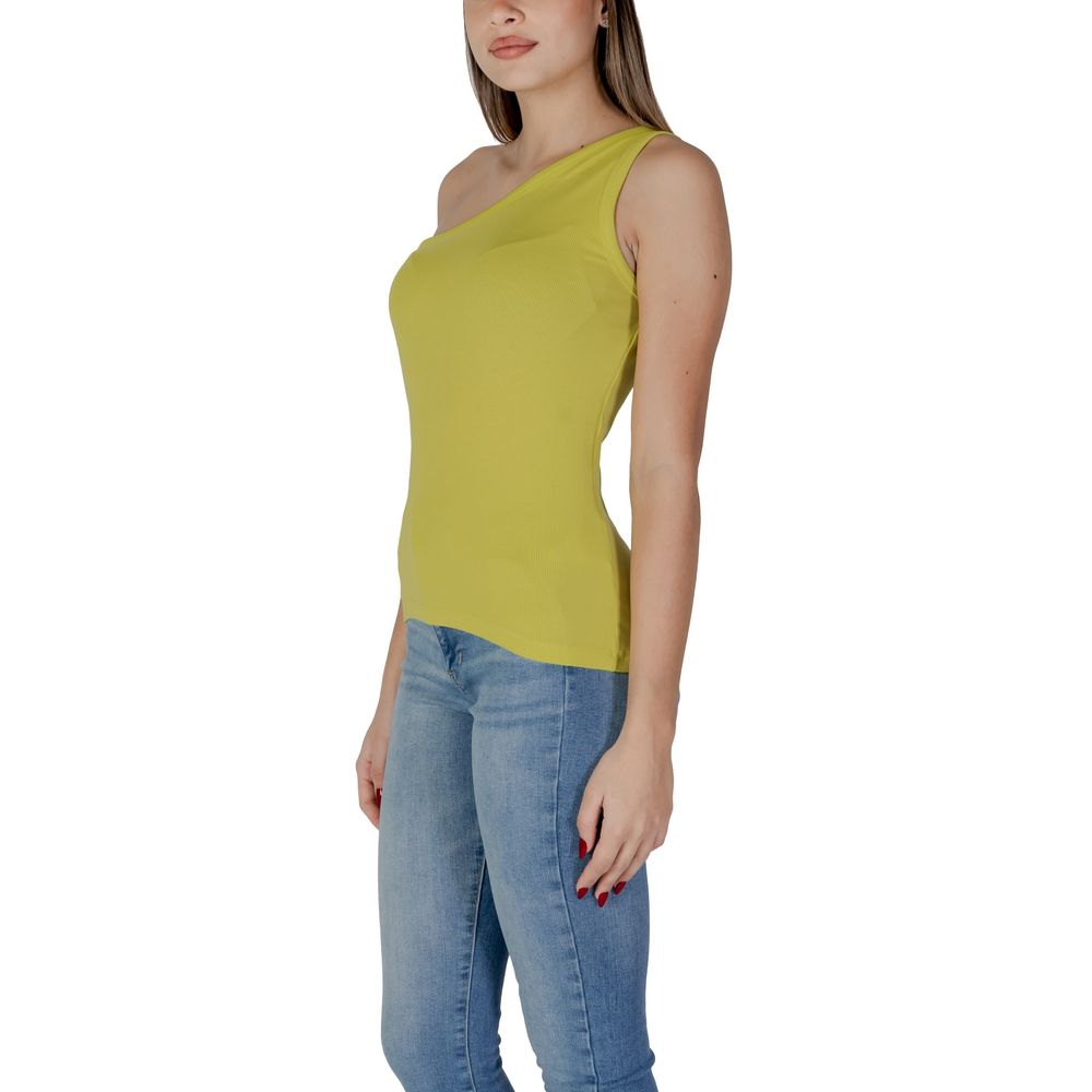 Yellow Cotton Tops & T-Shirt