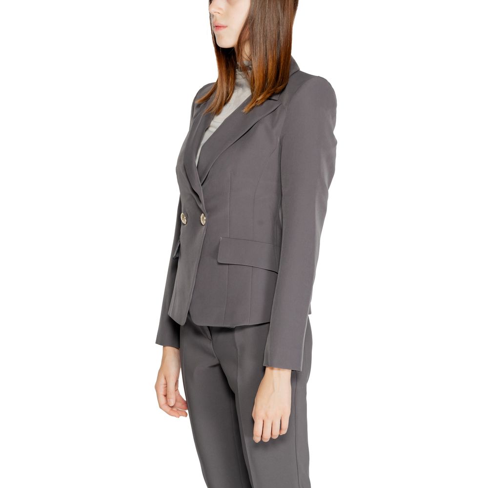 Gray Polyester Suits & Blazer