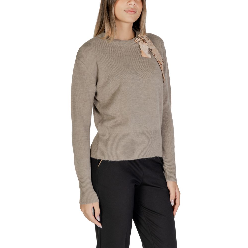 Beige Polyester Sweater