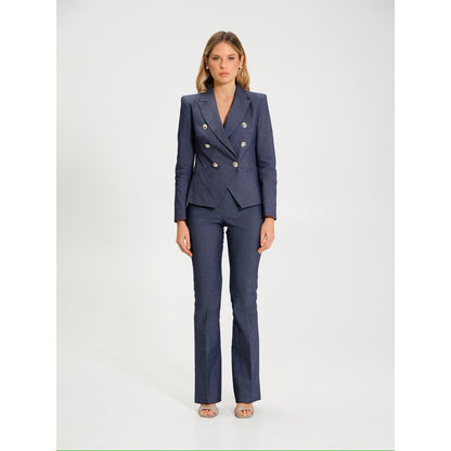 Blue Cotton Suits & Blazer