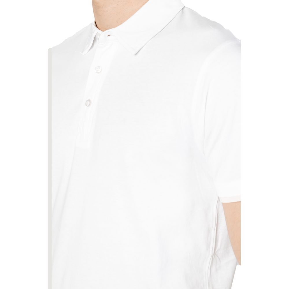 White Cotton Polo Shirt