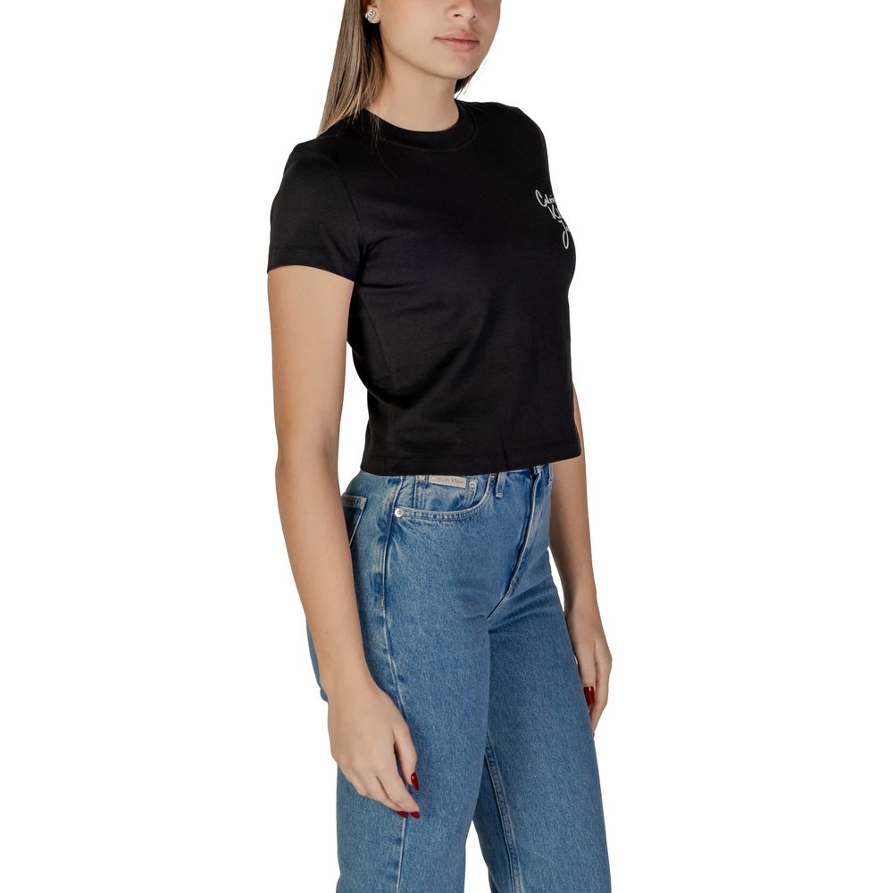 Black Cotton Tops & T-Shirt