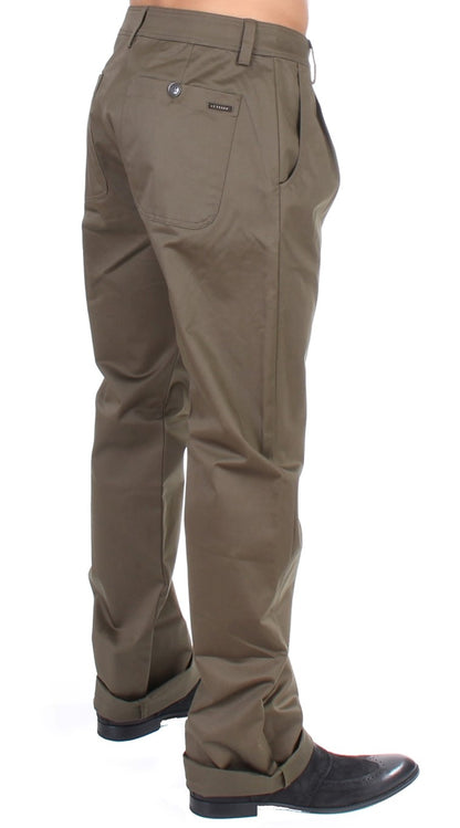 Elegant Green Comfort Straight Fit Pants