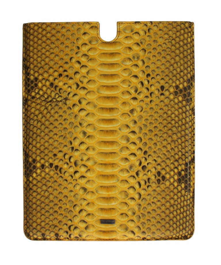 Sleek Python Snakeskin Tablet Case in Yellow