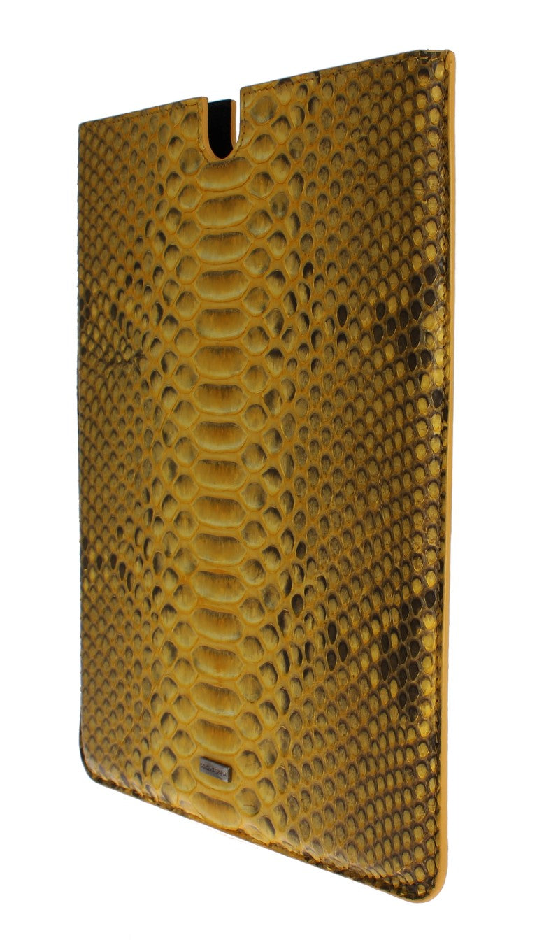 Sleek Python Snakeskin Tablet Case in Yellow