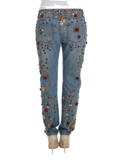 Enchanted Sicily Crystal Heart Boyfriend Jeans