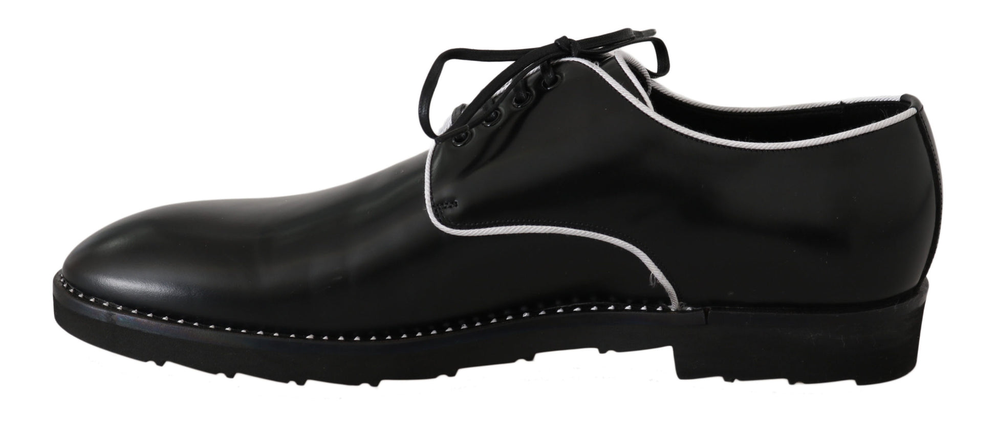 Elegant Black Leather Derby Dress Shoes