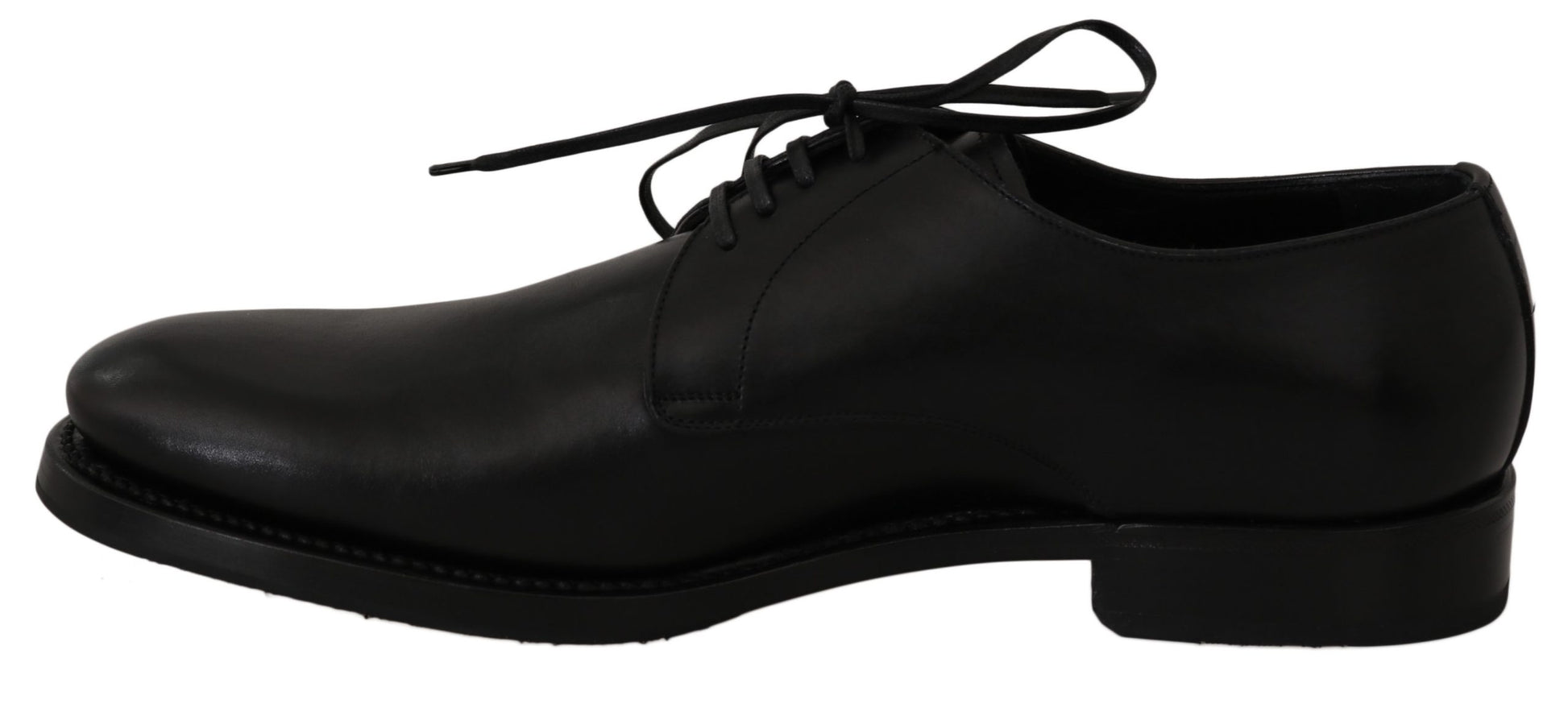 Elegant Black Leather Derby Dress Shoes