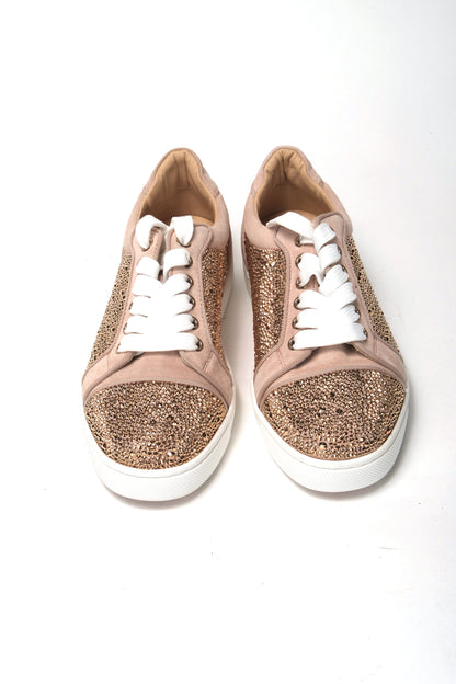 Antoinette Rose Gold Embellished Sneakers