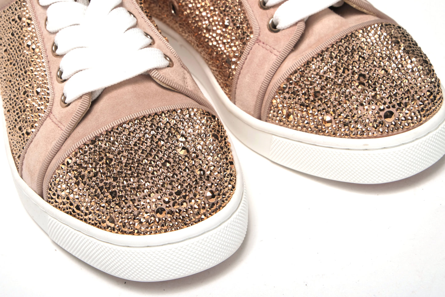 Antoinette Rose Gold Embellished Sneakers