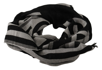 Elegant Monochrome Men's Scarf Wrap