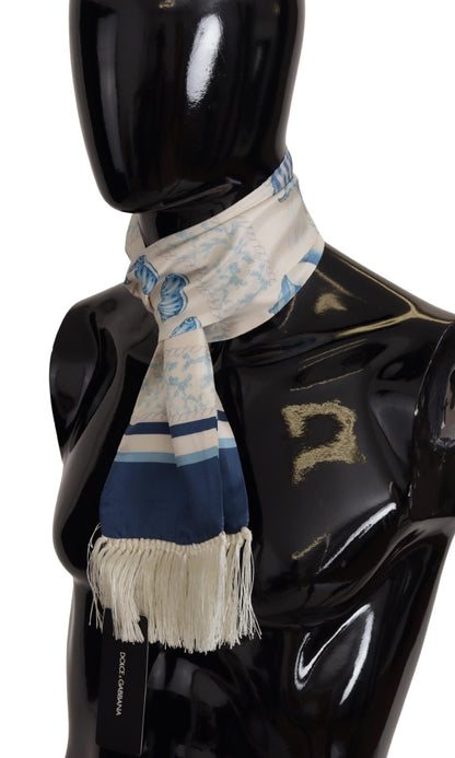 Elegant Multicolor Silk Men's Scarf