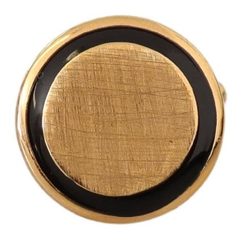 Elegant Gold-Plated Round Cufflinks