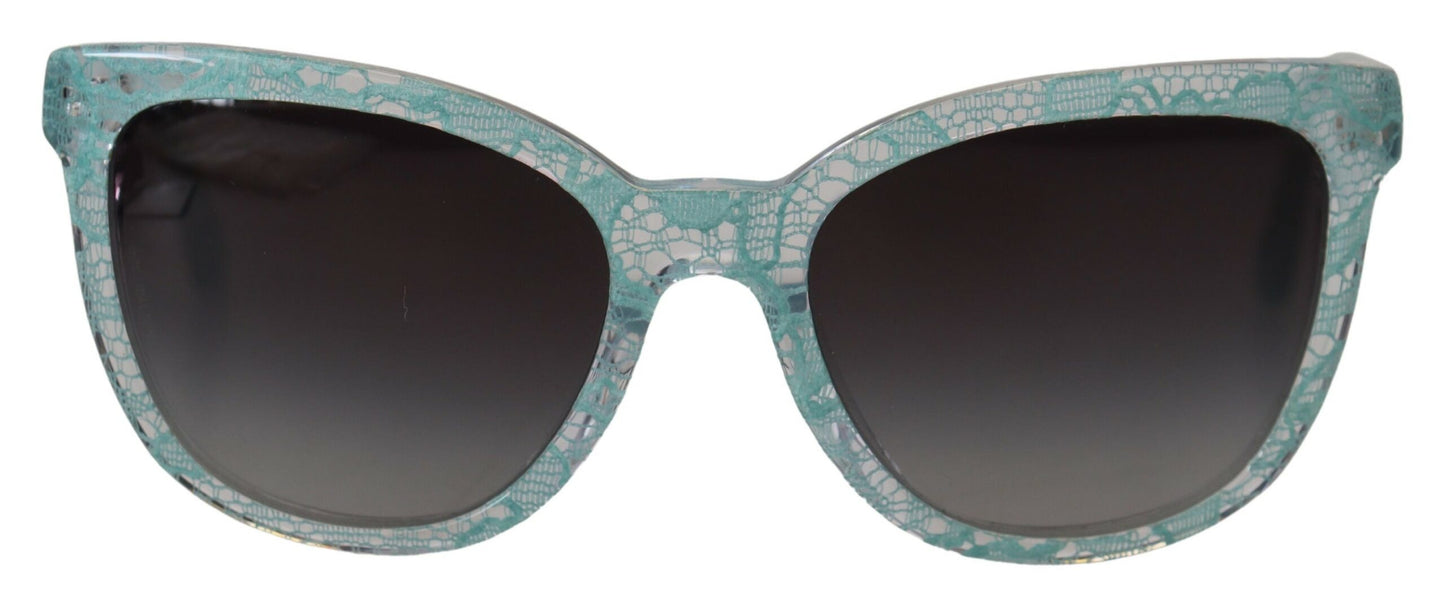 Elegant Blue Lace Detail Sunglasses