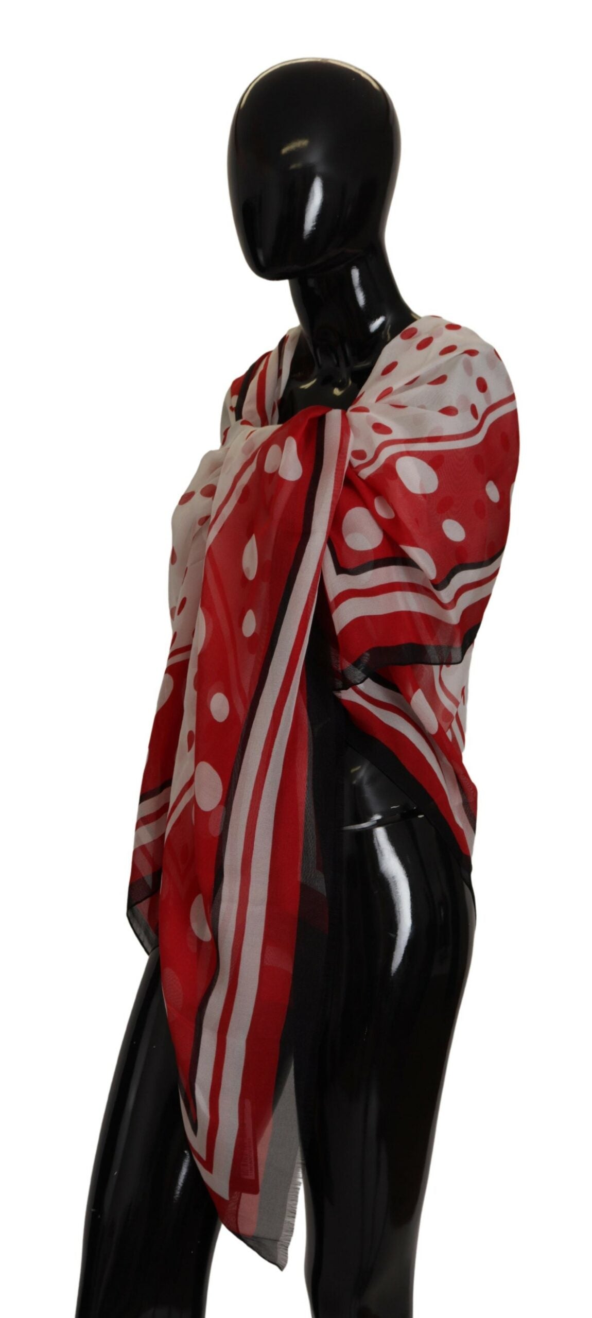 Polka Dots Elegance Silk Shawl Wrap Scarf