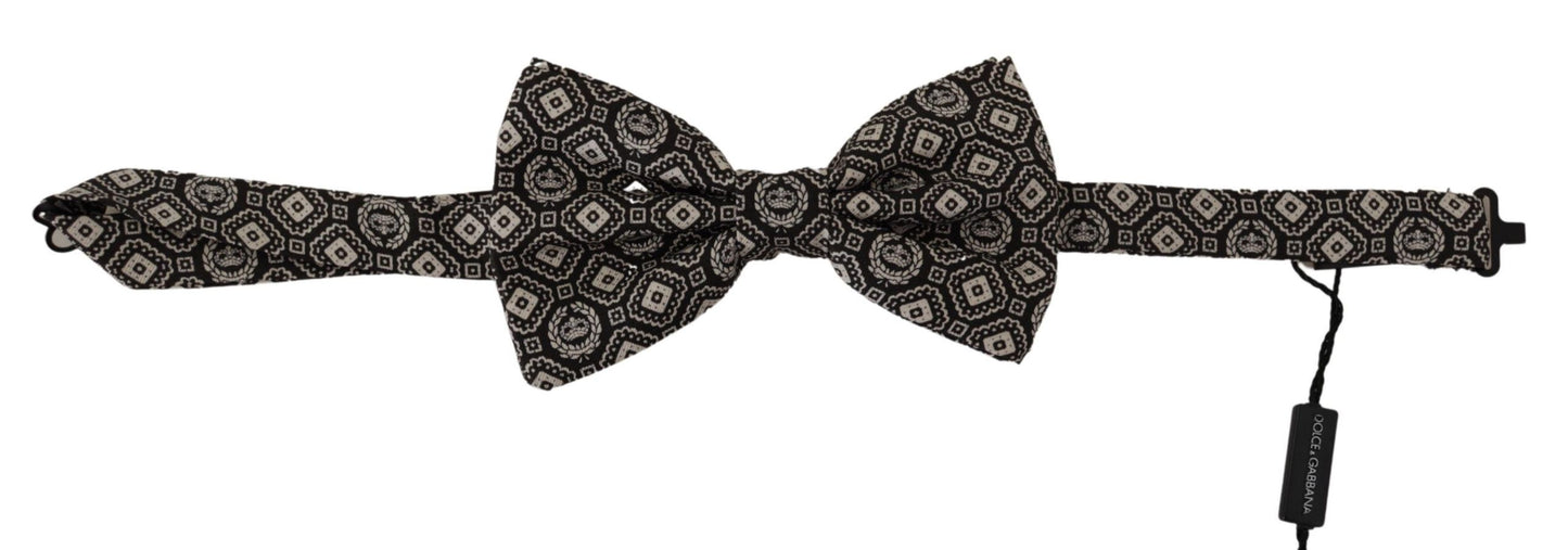 Elegant Black Silk Bow Tie