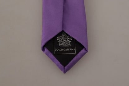 Elegant Purple Silk Bow Tie