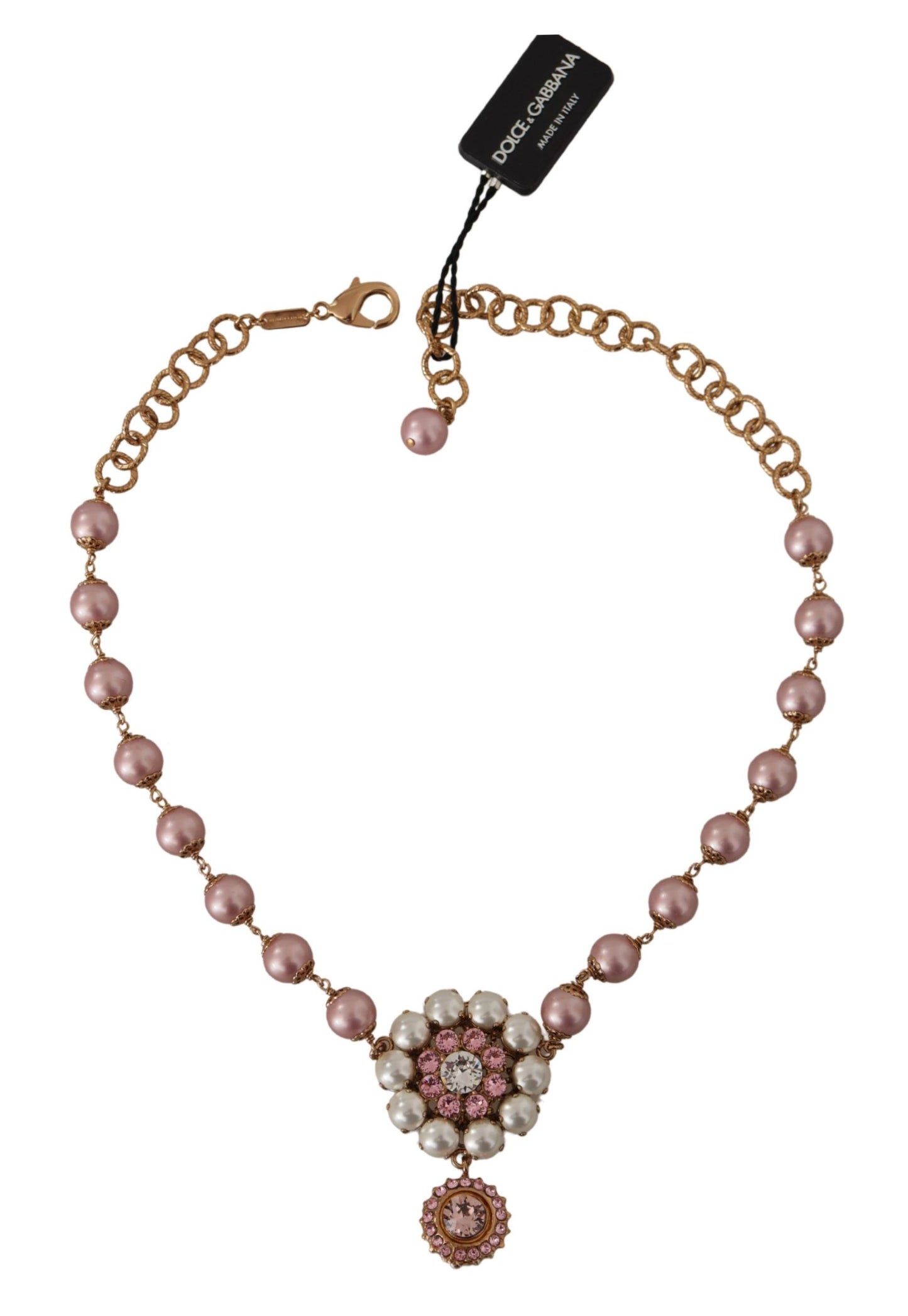 Elegant Gold Crystal Floral Statement Necklace