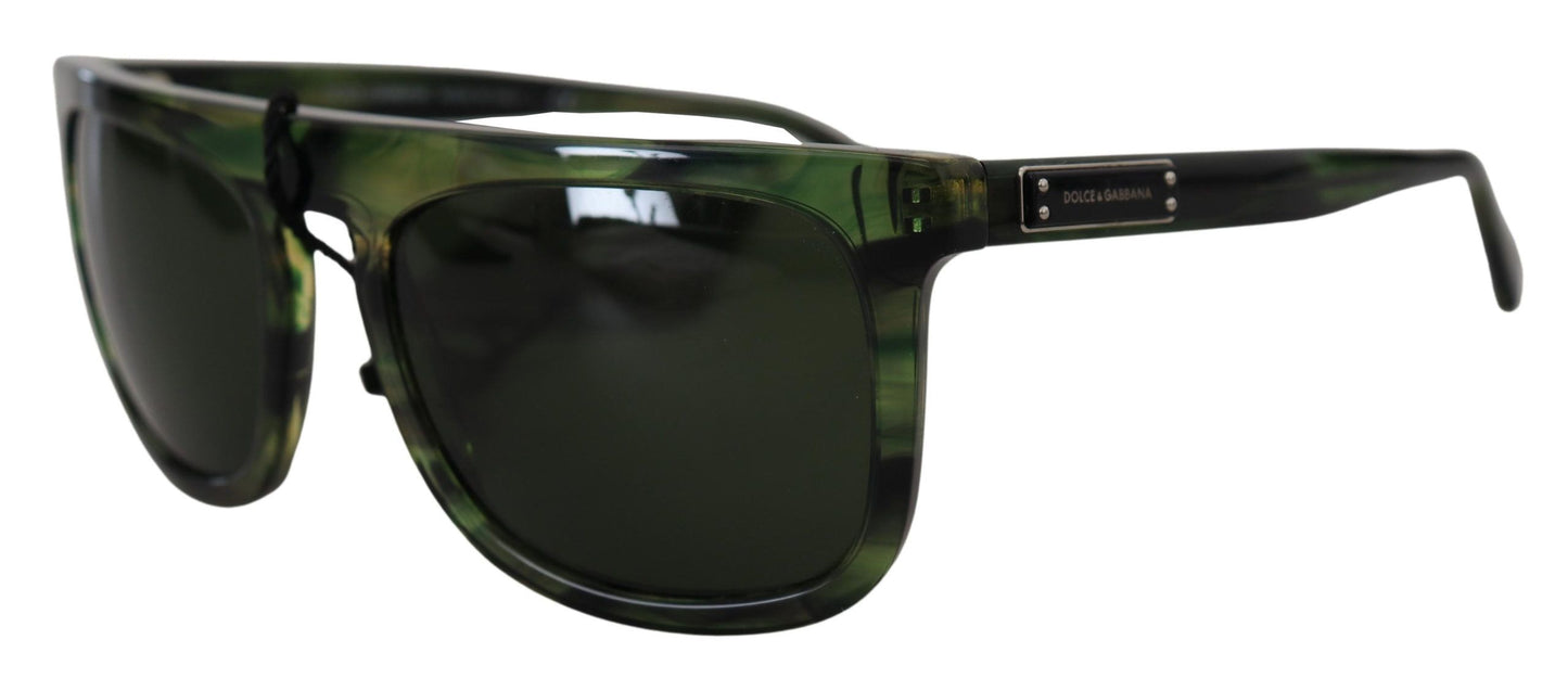 Chic Green Acetate Women's Sunglasses