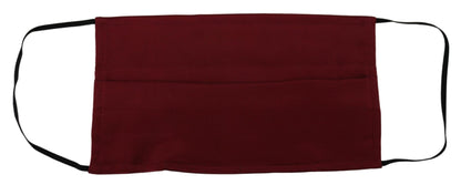 Elegant Silk Pleated Maroon Face Mask