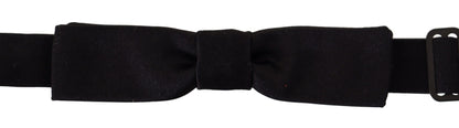 Elegant Black Silk Bow Tie