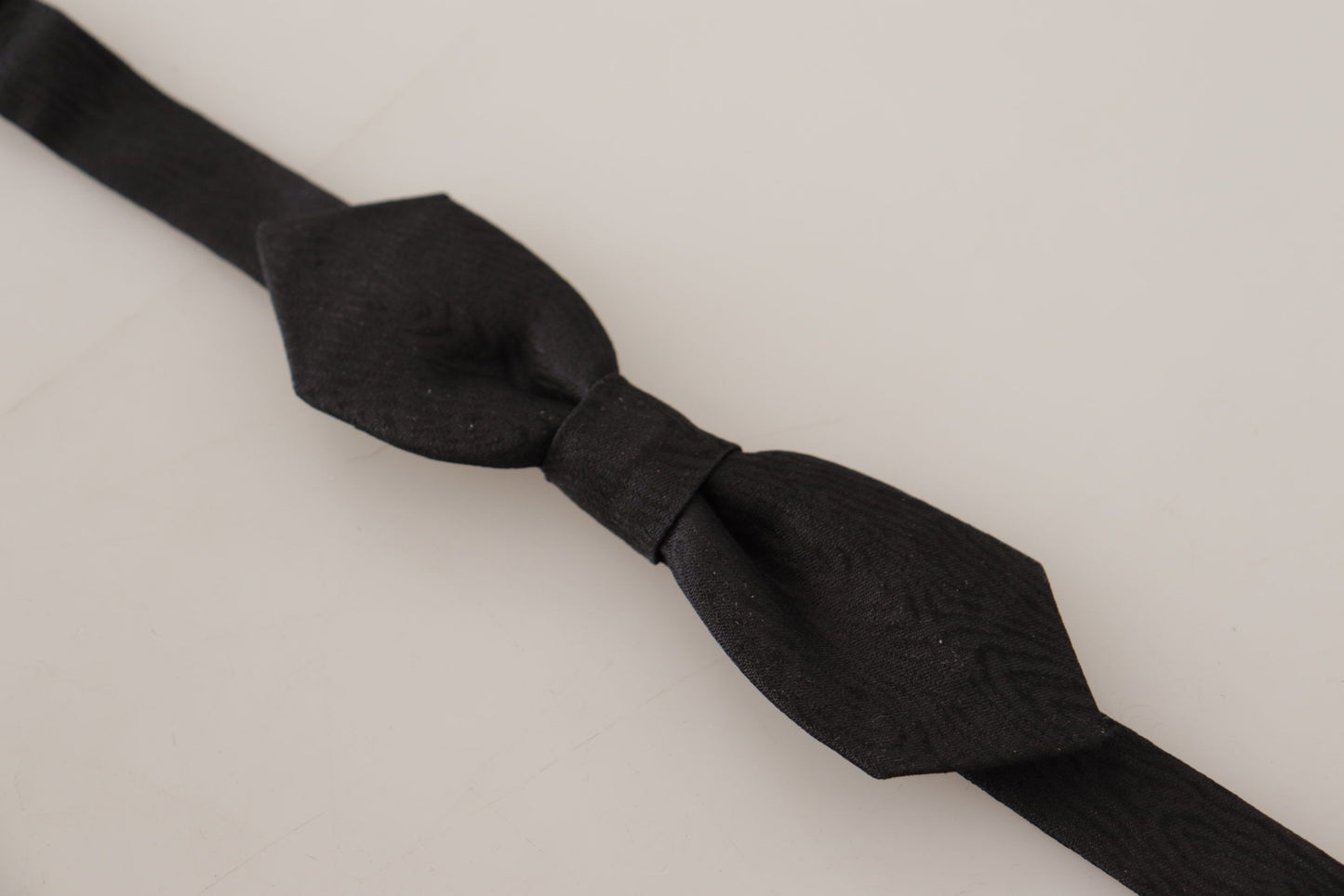 Elegant Black Silk Bow Tie