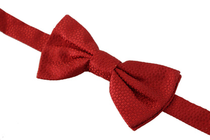 Elegant Red Silk Bow Tie