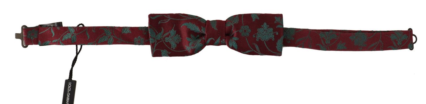 Elegant Maroon Patterned Bow Tie