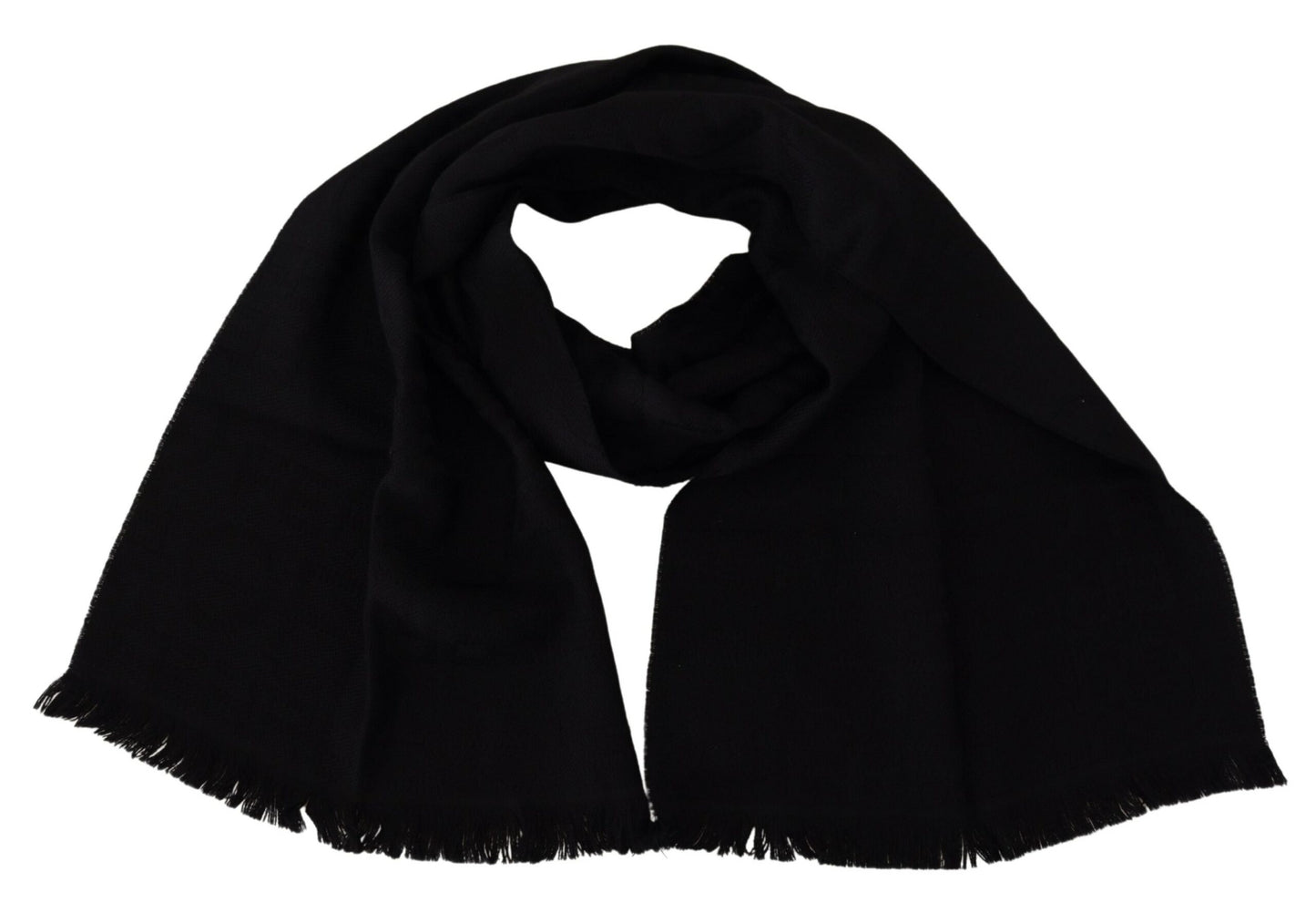 Elegant Wool Scarf with Fringes