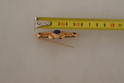 Elegant Gold Plated Brass Brooch