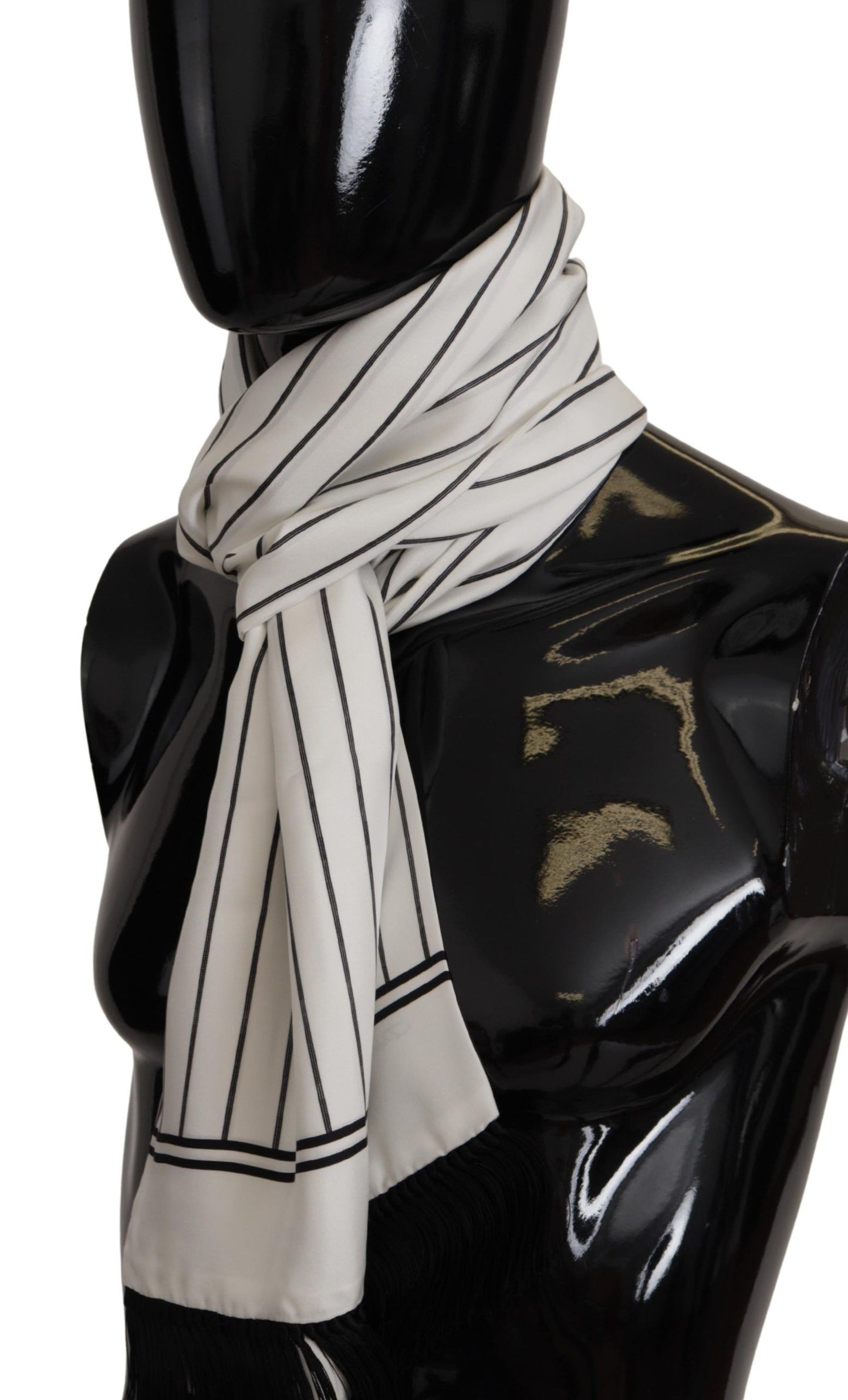 Elegant Striped Silk Men's Scarf