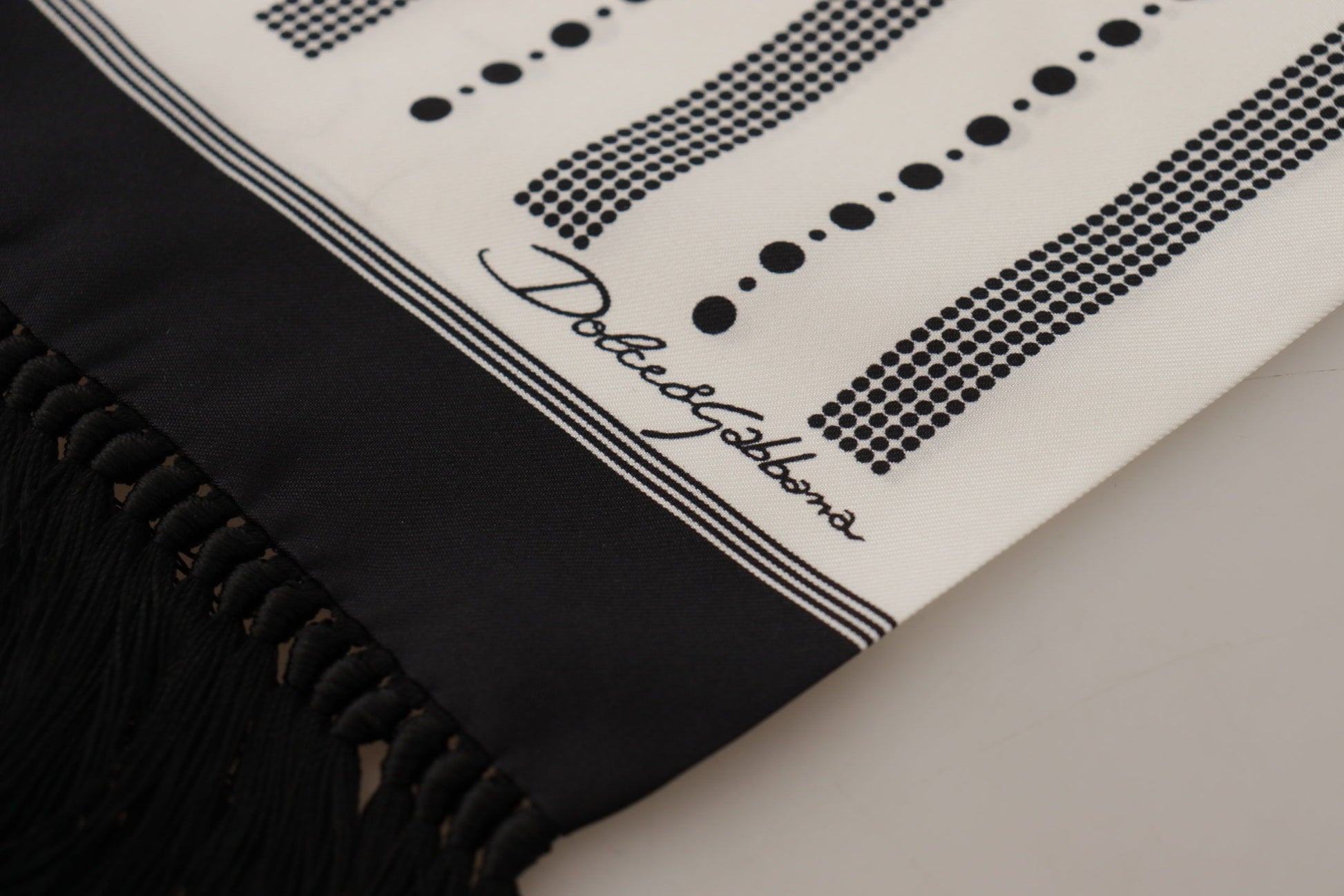 Elegant Monochrome Silk Men's Scarf