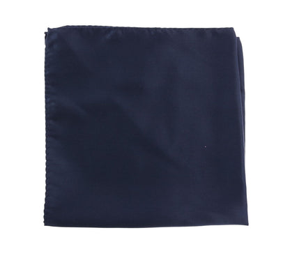 Elegant Silk Pocket Square in Lustrous Blue